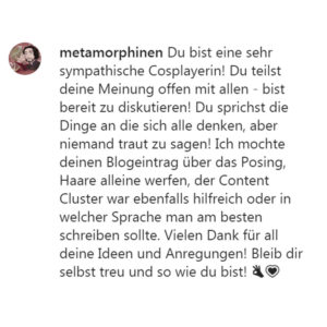feedback_metamorphinen